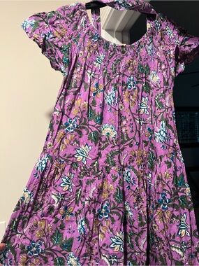 Guadalupe Floral Smocked Purple Dress